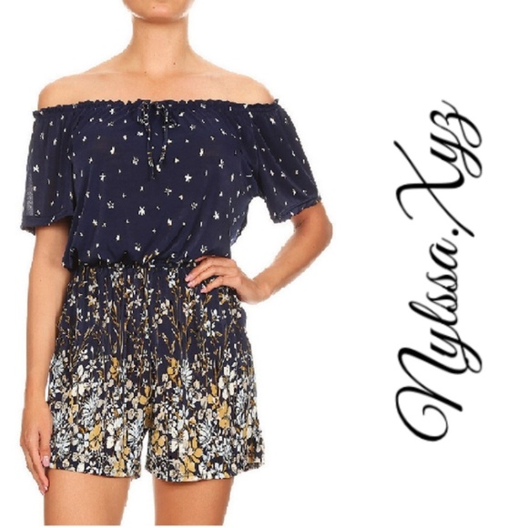 Floral Printing Ombre Romper - Picture 5 of 8